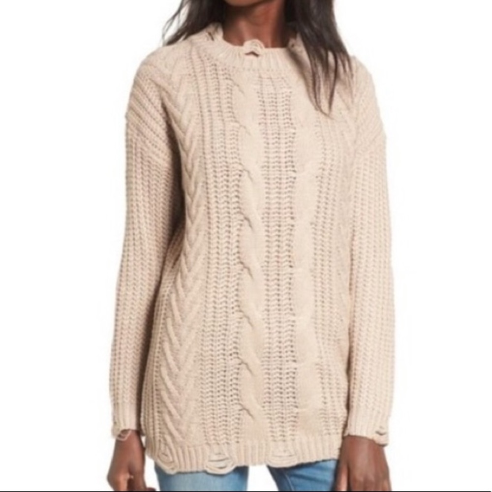DREAMERS Cable Knit Sweater
